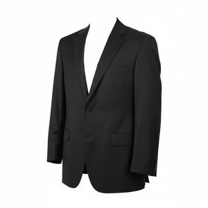 Ermenegildo Zegna Su Misura Black Wool Travel Blazer Jacket 50R Micronsphere